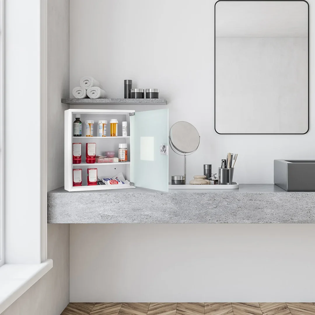 Standard Medical Cabinet with Frosted Glass Door | CB12822 - Image 10