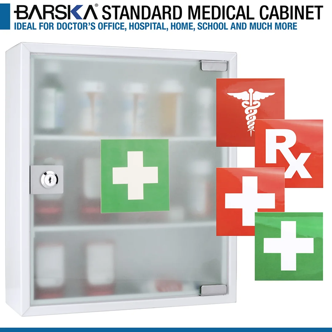 Standard Medical Cabinet with Frosted Glass Door | CB12822 - Image 6