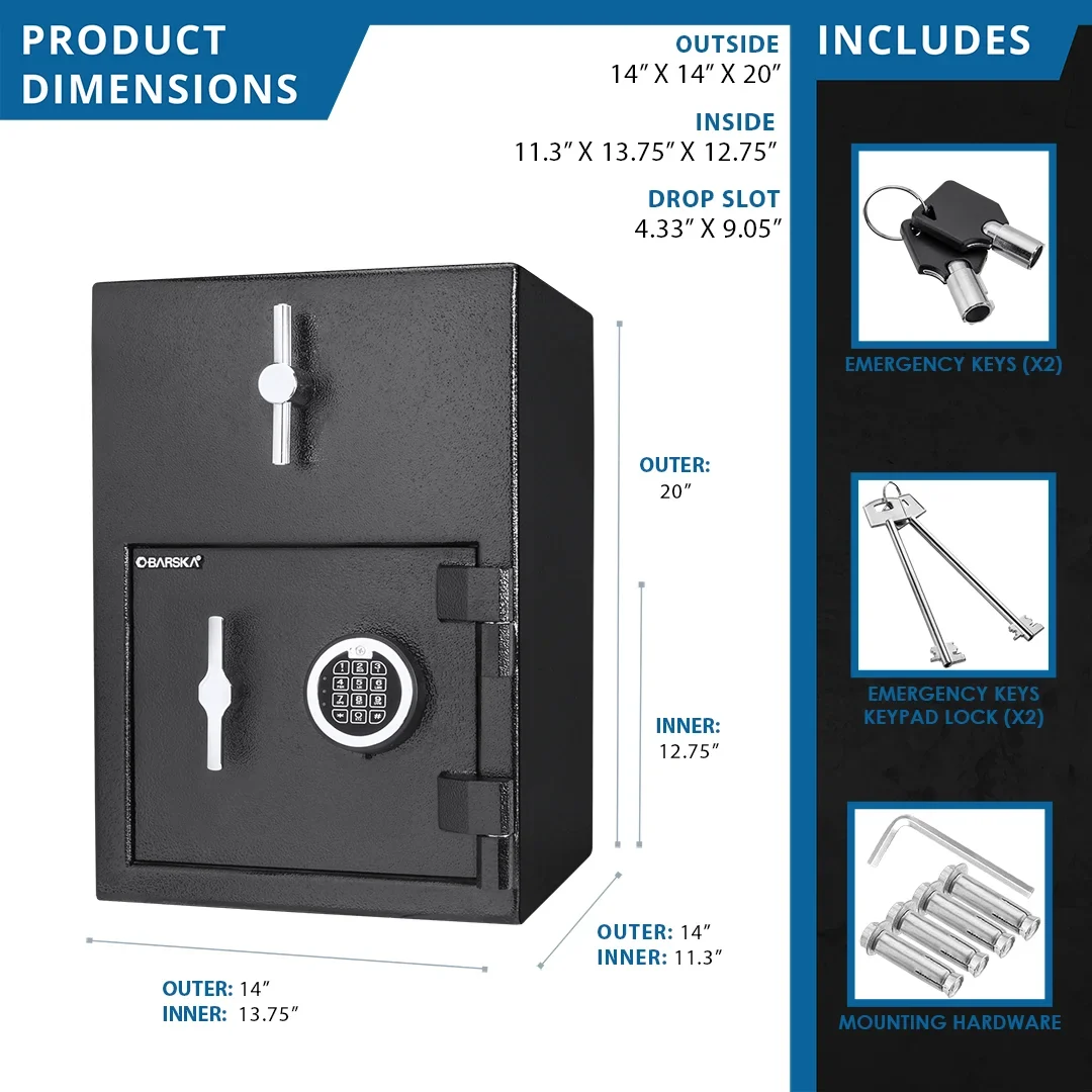 1.15 Cu. ft Rotary Hopper Keypad Depository Safe | AX13308 - Image 8