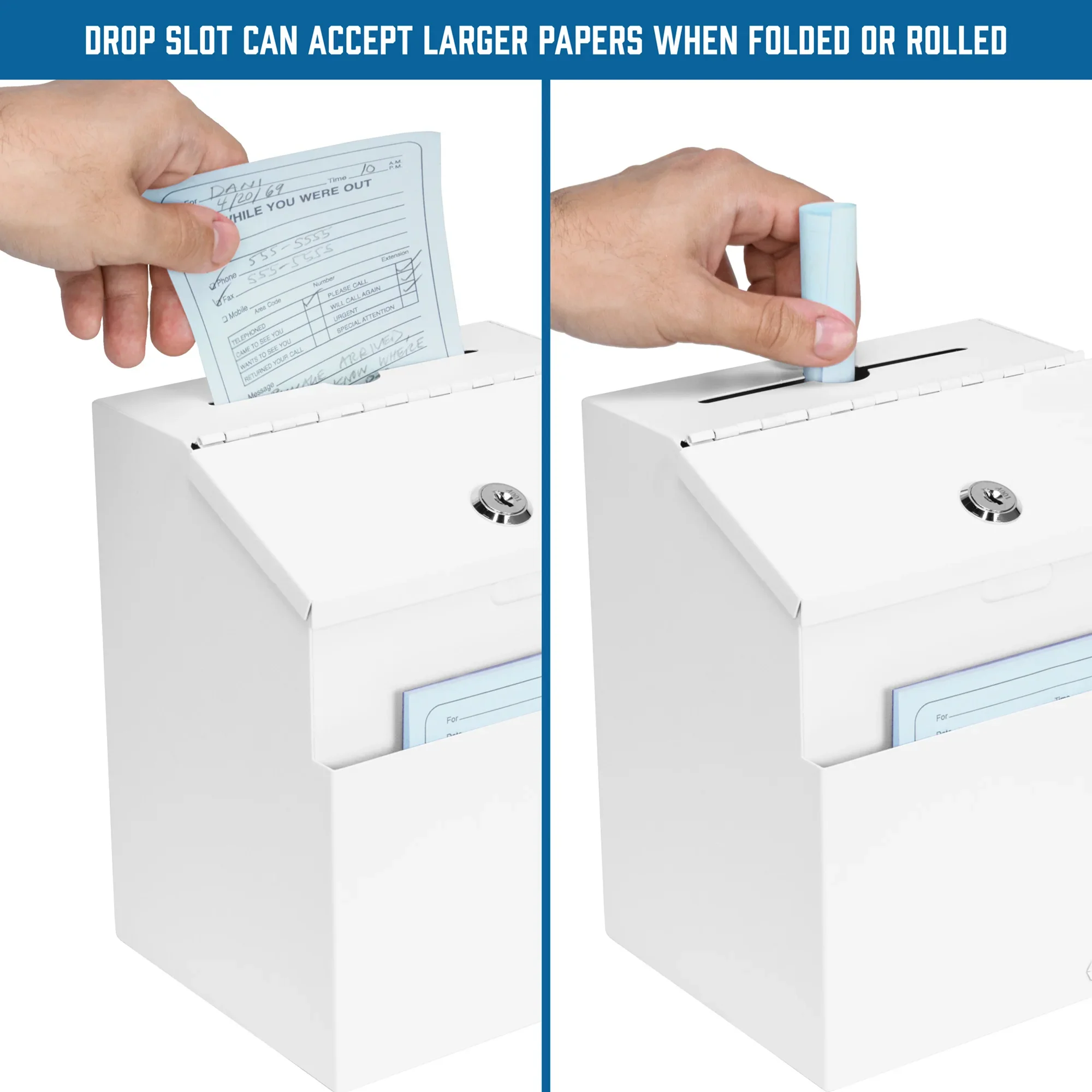 Suggestion & Ballot Drop Box with Paper Holder & Key Lock | CB14102 - Image 6