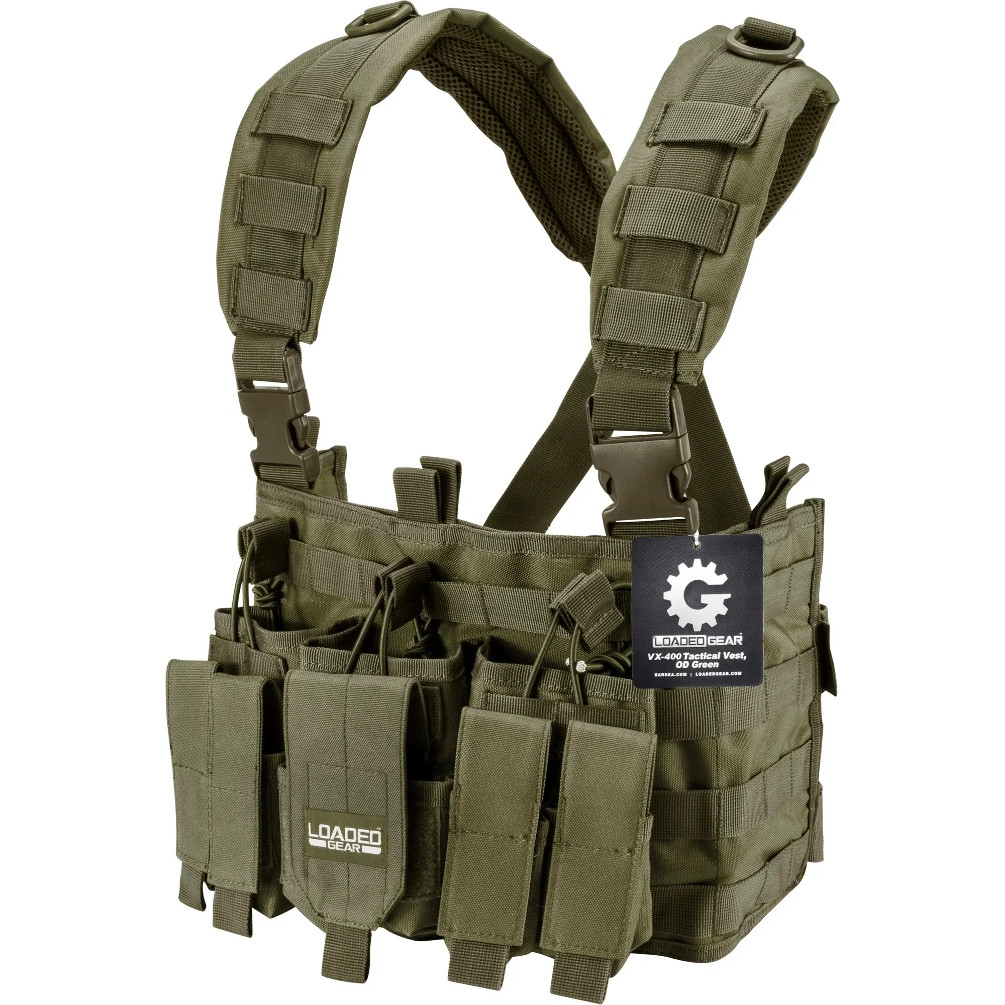 Loaded Gear VX-400 Tactical Chest Rigs | Black, OD Green, Dark Earth | BI12258, BI12794, BI12792 - Image 10