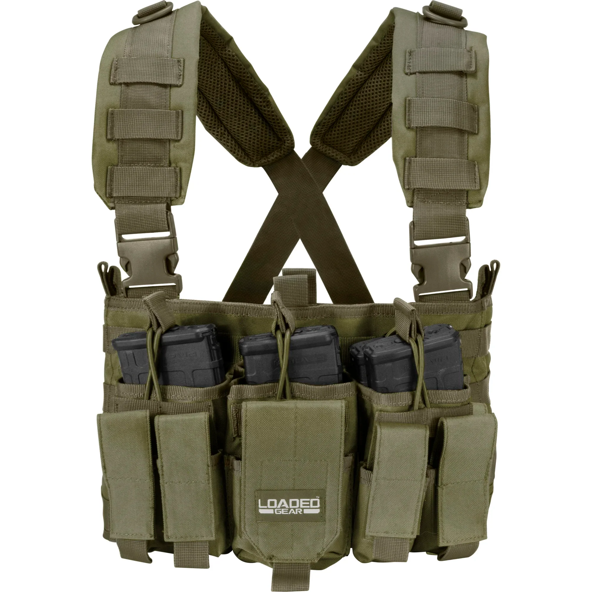 Loaded Gear VX-400 Tactical Chest Rigs | Black, OD Green, Dark Earth | BI12258, BI12794, BI12792 - Image 13