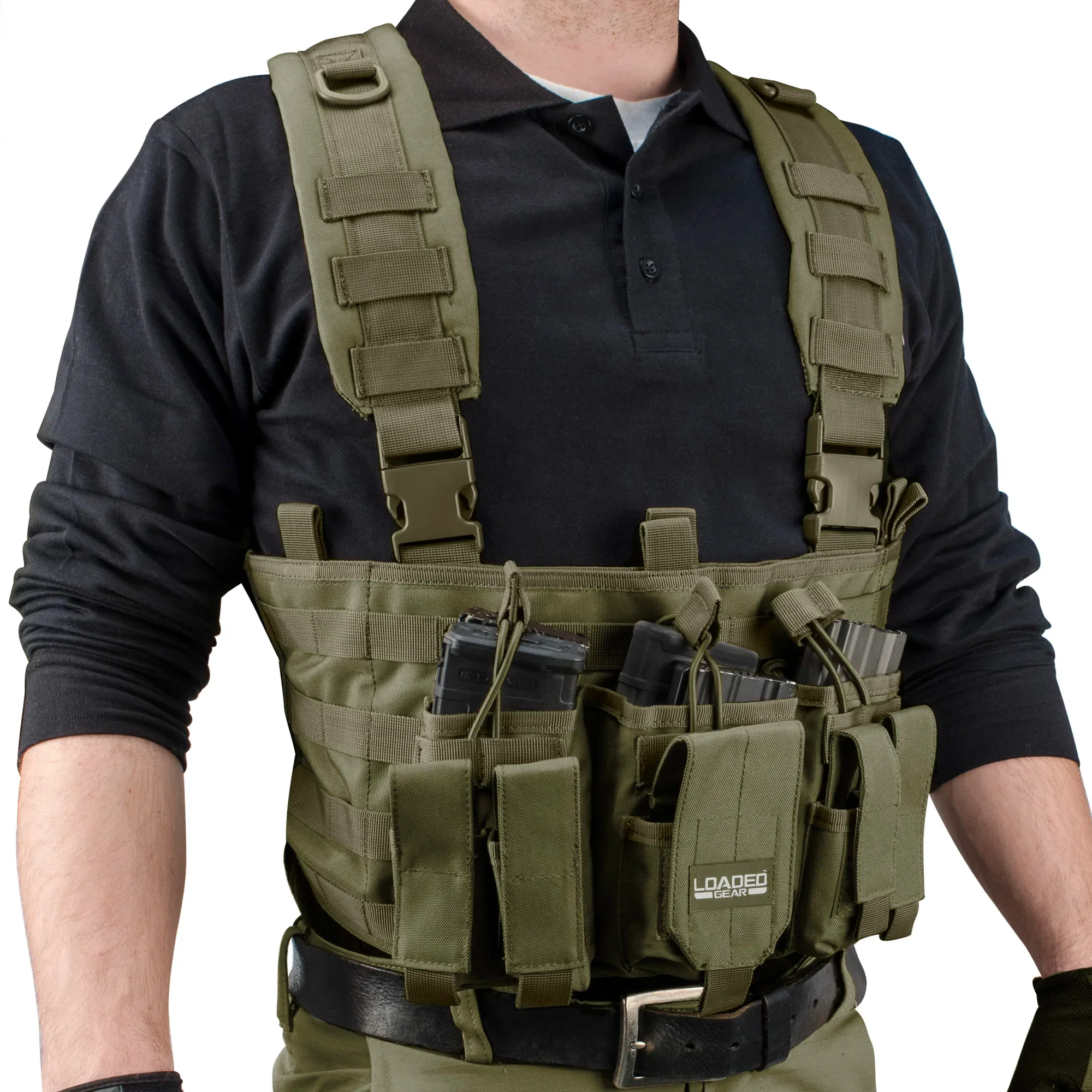 Loaded Gear VX-400 Tactical Chest Rigs | Black, OD Green, Dark Earth | BI12258, BI12794, BI12792 - Image 14