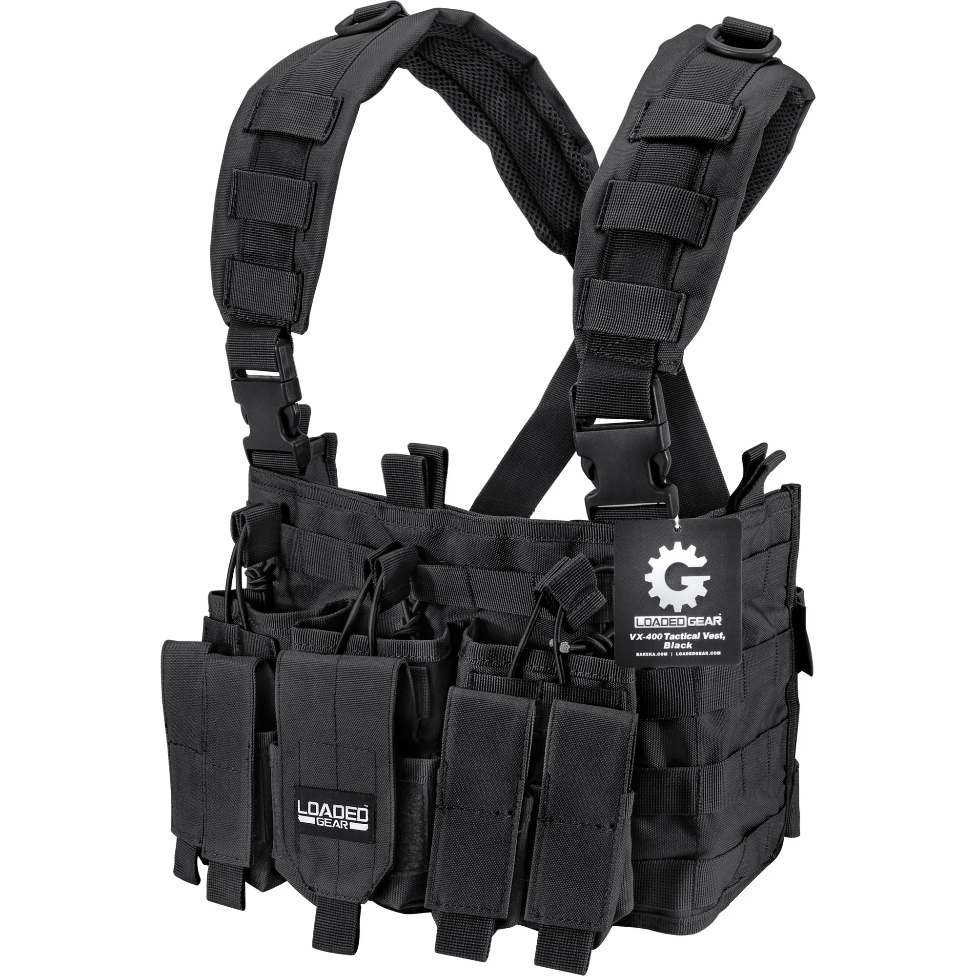 Loaded Gear VX-400 Tactical Chest Rigs | Black, OD Green, Dark Earth | BI12258, BI12794, BI12792 - Image 3