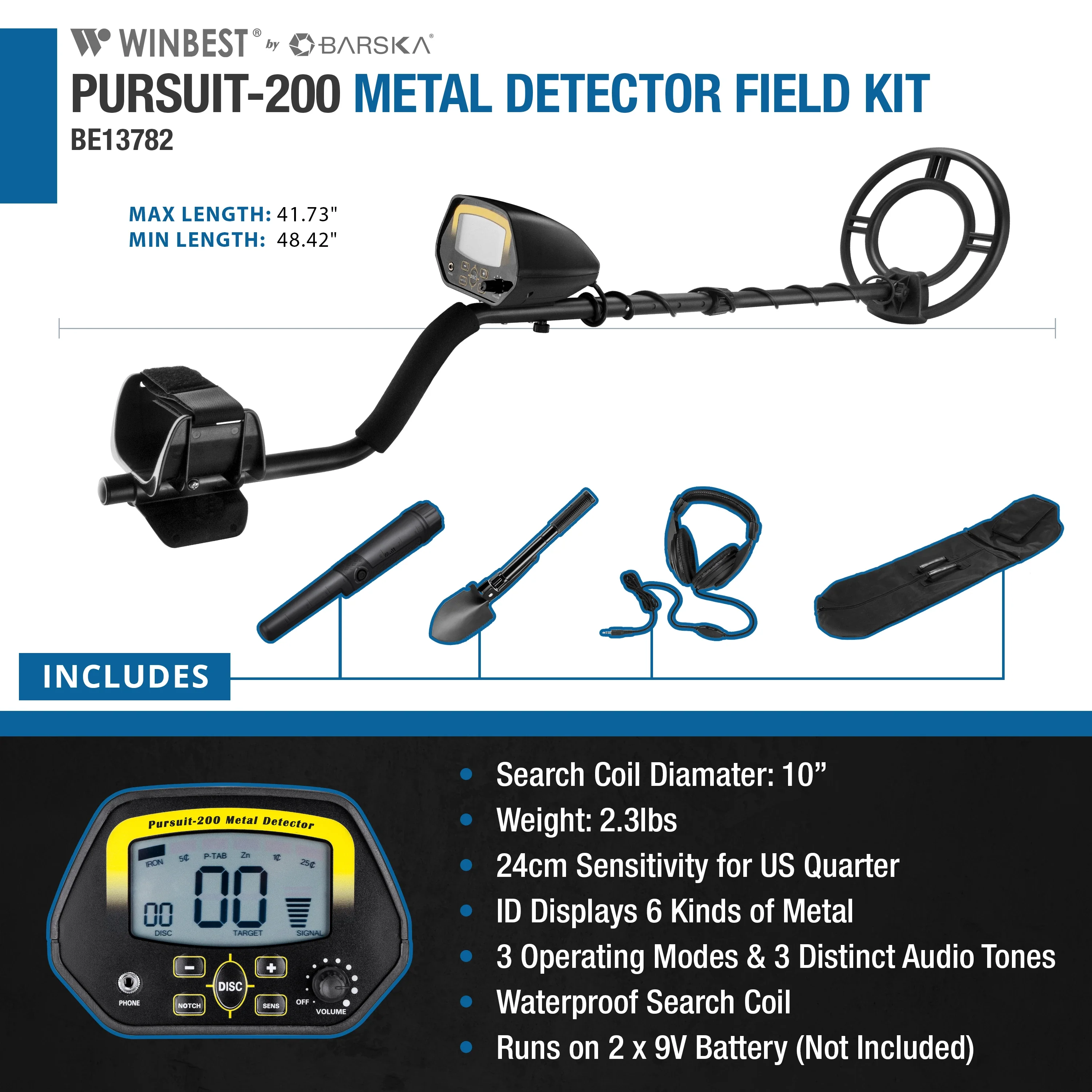 Winbest Pursuit-200 Metal Detector Field Kit V2 | BE13782 - Image 12